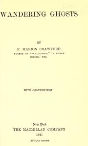 Wandering Ghosts by Francis Marion Crawford