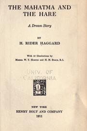 Cover of: The mahatma and the hare by H. Rider Haggard, H. Rider Haggard