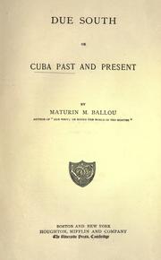 Cover of: Due south by Ballou, Maturin Murray