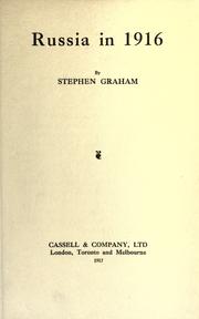 Cover of: Russia in 1916 by Stephen Graham, Stephen Graham