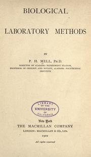 Cover of: Biological laboratory methods