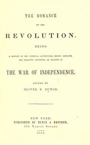 The romance of the revolution by Oliver Bell Bunce