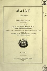 Cover of: Maine by Hatch, Louis Clinton