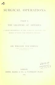 Cover of: Surgical operations. by MacCormac, William Sir