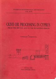 Cover of: Olive oil processing in Cyprus by Sophocles Hadjisavvas