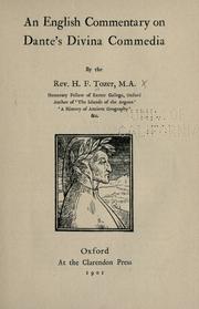 Cover of: An English commentary on Dante's Divina commedia
