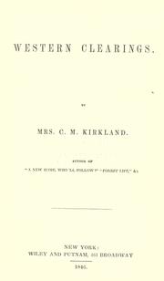Cover of: Western clearings by Caroline M. Kirkland