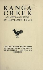 Cover of: Kanga Creek by Havelock Ellis, Havelock Ellis