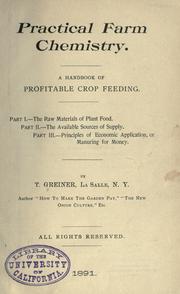 Cover of: Practical farm chemistry: a handbook of profitable crop feeding