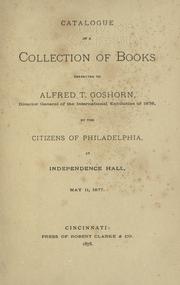 Cover of: Catalogue of a collection of books presented to the directory general of the International exhibition of 1876
