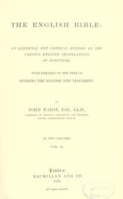 Cover of: The English Bible by John Eadie