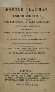 A double grammar, of English and Gaelic by John Forbes