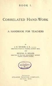 Cover of: Correlated hand-work by John Herman Trybom