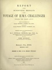 Cover of: Report on the Radiolaria collected by H.M.S. Challenger during the years 1873-76