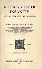 Cover of: A text-book of insanity: and other mental diseases