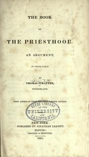 Cover of: The book of the priesthood by Thomas Stratten