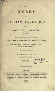 Cover of: Works, with additional sermons, etc. by William Paley