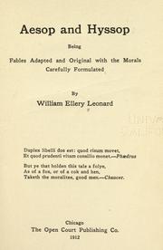 Cover of: Aesop and hyssop by William Ellery Leonard