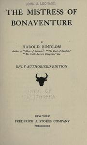 Cover of: The mistress of Bonaventure by Harold Bindloss