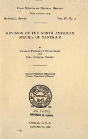 Revision of the North American species of Xanthium by Charles Frederick Millspaugh