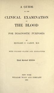 Cover of: guide to the clinical examination of the blood for diagnostic purposes