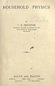 Cover of: Household physics by Claude H. Brechner