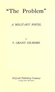 Cover of: "The problem," by F. Grant Gilmore