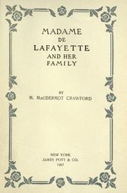 Cover of: Madame de Lafayette and her family