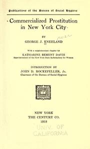 Cover of: Commercialized prostitution in New York City