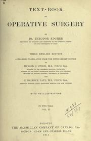 Cover of: Text-book of operative surgery