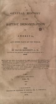 Cover of: A general history of the Baptist denomination in America