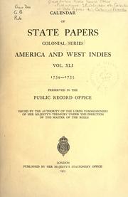 Cover of: Colonial Records.  Calendar of State Papers, Colonial by Public Record Office