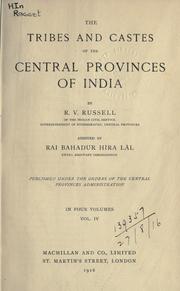 Cover of: The tribes and castes of the central provinces of India. by Robert Vane Russell