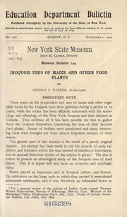 Cover of: Iroquois uses of maize and other food plants
