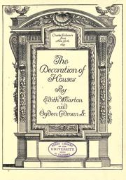 Cover of: The decoration of houses by Edith Wharton