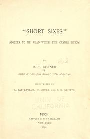 Cover of: "Short sixes" by H. C. Bunner, H. C. Bunner