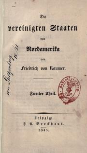 Cover of: Die Vereinigten Staaten von Nordamerika