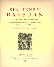 Cover of: Sir Henry Raeburn: a selection from his portraits