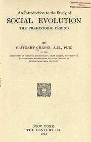 Cover of: An  introduction to the study of social evolution by F. Stuart Chapin Jr.