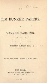 Cover of: The Tim Bunker papers