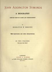 Cover of: John Addington Symonds by John Addington Symonds