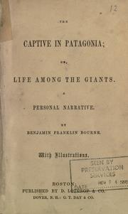 Cover of: The captive in Patagonia by Benjamin Franklin Bourne