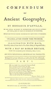 Cover of: Compendium of ancient geography