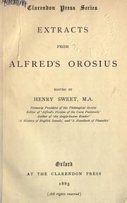 Cover of: Extracts from Alfred's Orosius.: Edited by Henry Sweet.