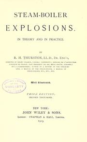Cover of: Steam-boiler explosions by Robert Henry Thurston