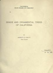Cover of: Shade and ornamental trees of California. by Merritt Berry Pratt