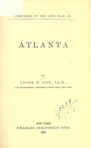 Cover of: Atlanta. by Jacob D. Cox