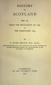 Cover of: History of Scotland by Peter Hume Brown, Peter Hume Brown