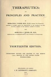 Cover of: Therapeutics: its principles and practice.