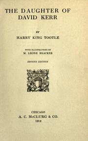 Cover of: The daughter of David Kerr by Harry King Tootle